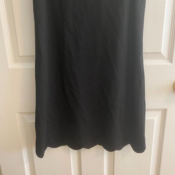 AQUA Loose Fitting Sleeveless Black Midi Dress with Back Zipper Size M - Picture 3 of 8